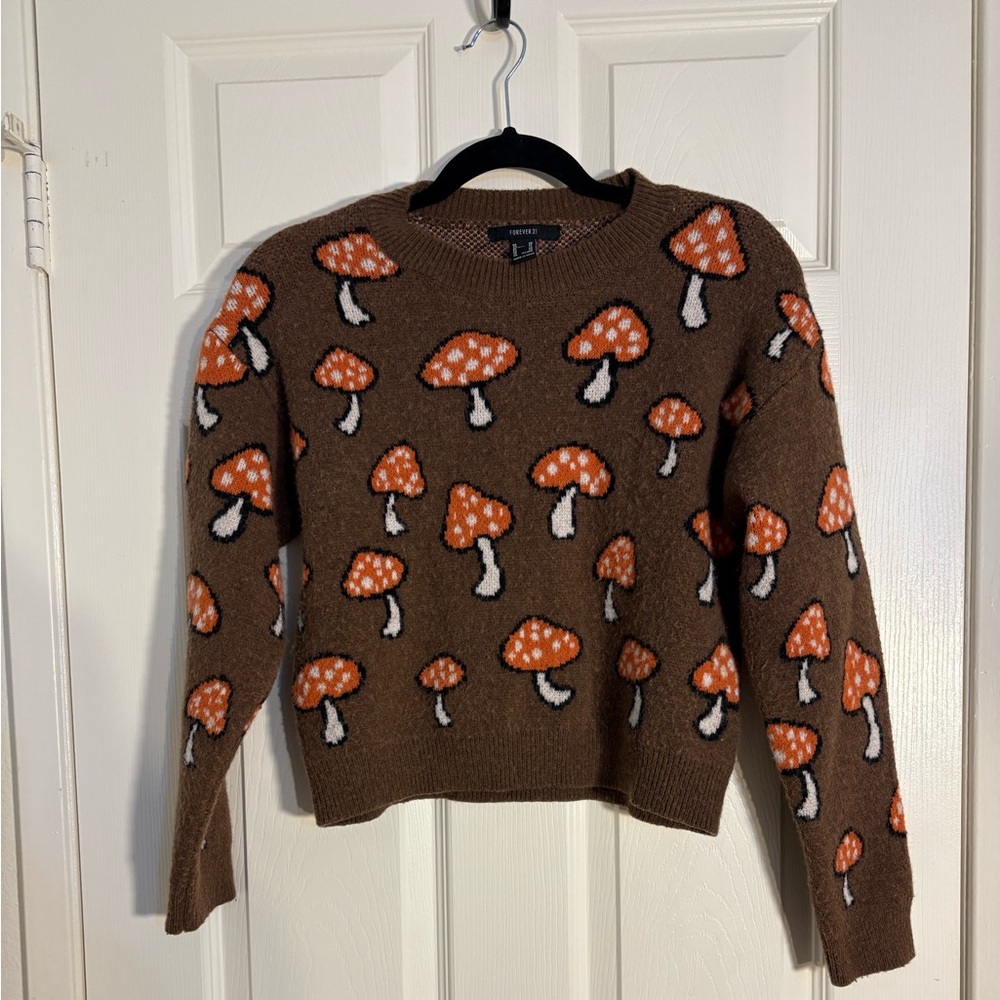 🍄 Forever 21 Mushroom Sweater XS